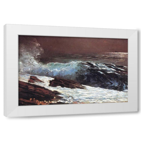 Sunlight On The Coast White Modern Wood Framed Art Print by Homer, Winslow