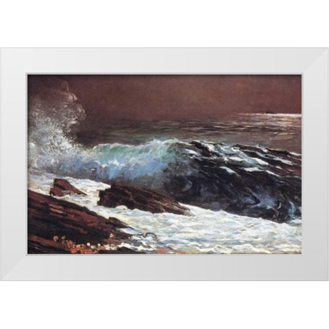 Sunlight On The Coast White Modern Wood Framed Art Print by Homer, Winslow