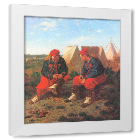 The Briarwood Pipe White Modern Wood Framed Art Print by Homer, Winslow