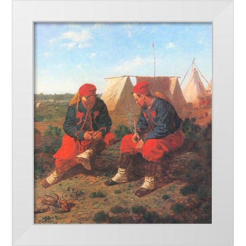 The Briarwood Pipe White Modern Wood Framed Art Print by Homer, Winslow
