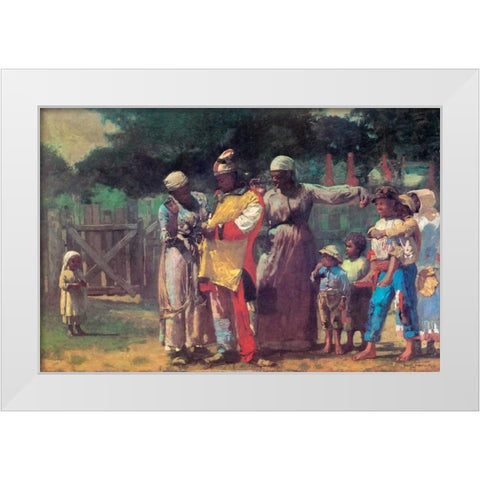 The Carnival White Modern Wood Framed Art Print by Homer, Winslow