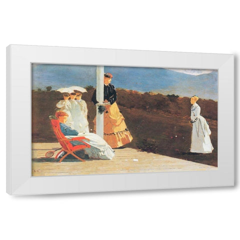 The Croquet Match White Modern Wood Framed Art Print by Homer, Winslow