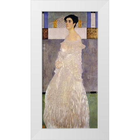 Margaret Stonborough-Wittgenstein 1905 White Modern Wood Framed Art Print by Klimt, Gustav