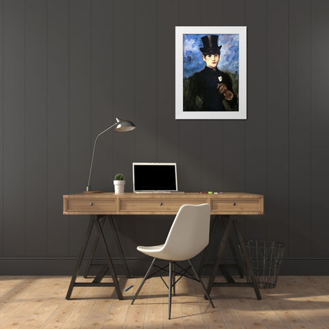 Amazon White Modern Wood Framed Art Print by Manet, Edouard