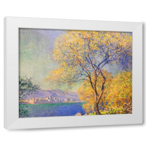 Antibes 1888 White Modern Wood Framed Art Print by Monet, Claude
