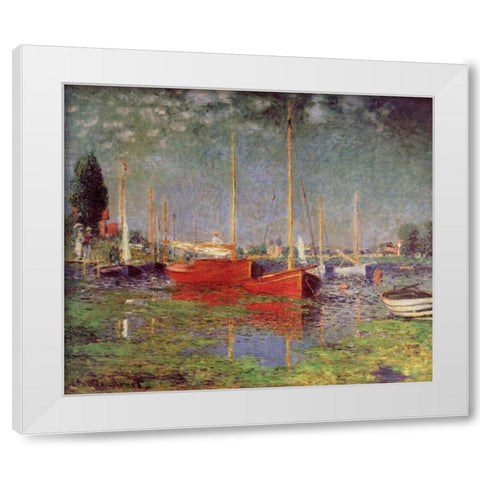 Argenteuil, 1875 White Modern Wood Framed Art Print by Monet, Claude