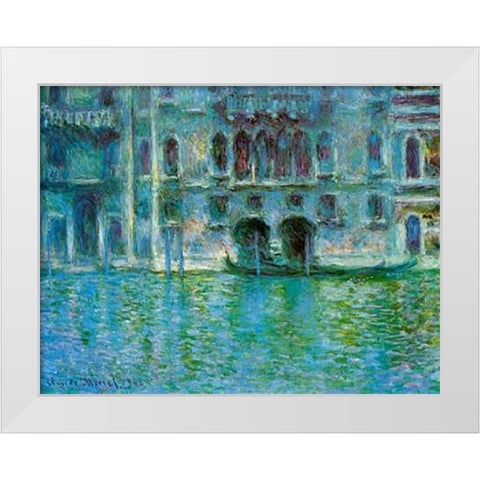 Palazzo da Mula, 1908 White Modern Wood Framed Art Print by Monet, Claude