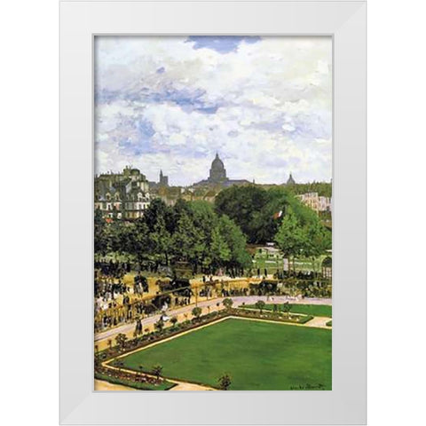 The Garden Of The Princess 1867 White Modern Wood Framed Art Print by Monet, Claude