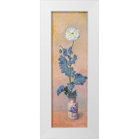 White Poppy White Modern Wood Framed Art Print by Monet, Claude