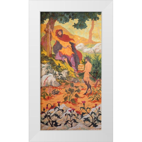 La Tiare White Modern Wood Framed Art Print by Ranson, Paul