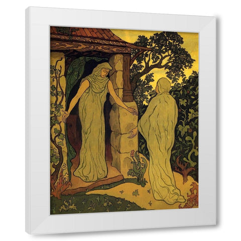 La Visitation White Modern Wood Framed Art Print by Ranson, Paul