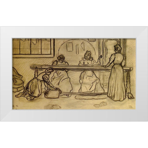 LAtelier De Tapisserie White Modern Wood Framed Art Print by Ranson, Paul