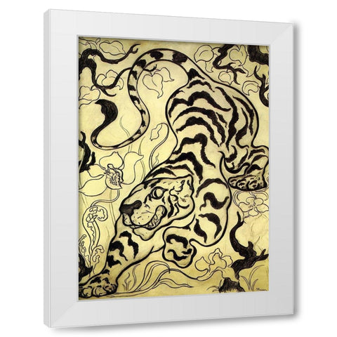 Le Grand Tigre White Modern Wood Framed Art Print by Ranson, Paul