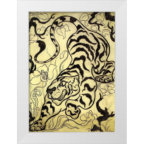 Le Grand Tigre White Modern Wood Framed Art Print by Ranson, Paul