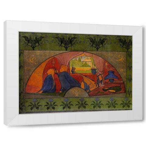 LInitiation White Modern Wood Framed Art Print by Ranson, Paul