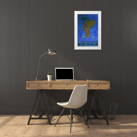 Lustral White Modern Wood Framed Art Print by Ranson, Paul