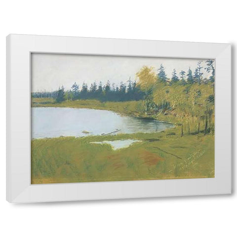 A Grey Day At Ralphs White Modern Wood Framed Art Print by Remington, Frederic