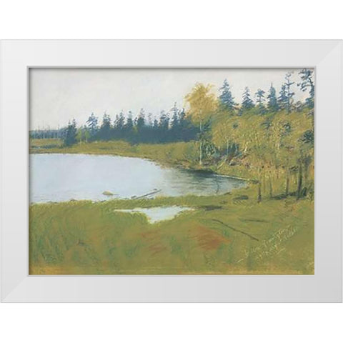A Grey Day At Ralphs White Modern Wood Framed Art Print by Remington, Frederic