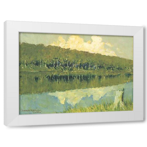 Canada White Modern Wood Framed Art Print by Remington, Frederic