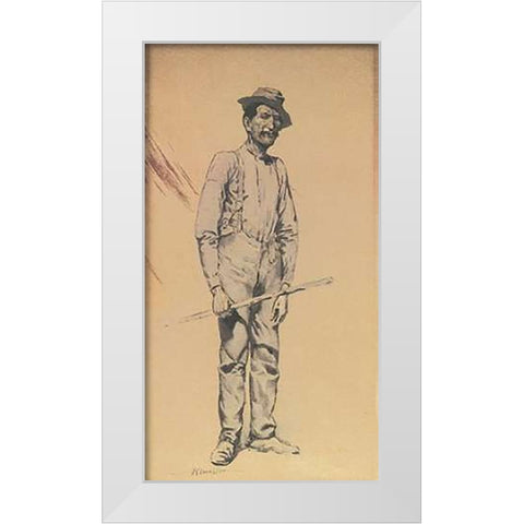 Dan Dunn On His Works White Modern Wood Framed Art Print by Remington, Frederic