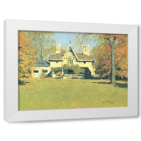 Endion White Modern Wood Framed Art Print by Remington, Frederic