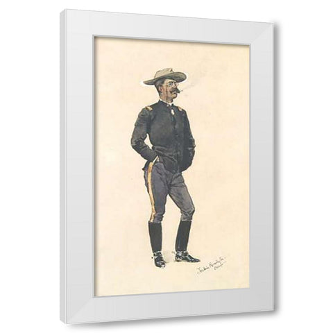 Lieutenant Hardie White Modern Wood Framed Art Print by Remington, Frederic