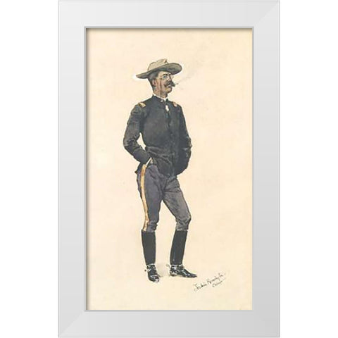 Lieutenant Hardie White Modern Wood Framed Art Print by Remington, Frederic