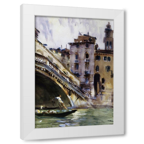 The Rialto, Venice, c. 1902-04 White Modern Wood Framed Art Print by Sargent, John Singer