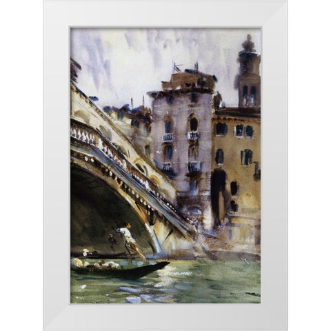 The Rialto, Venice, c. 1902-04 White Modern Wood Framed Art Print by Sargent, John Singer