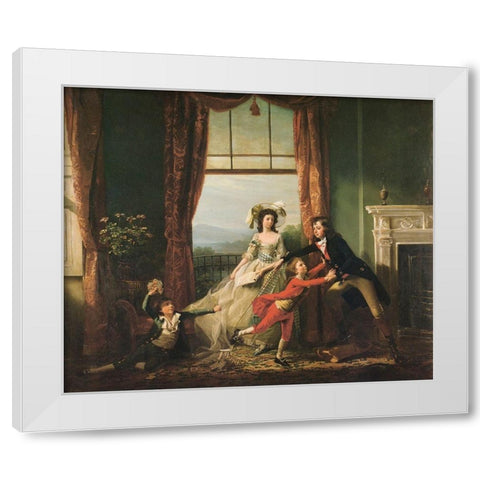 The Sitwell Children, 1787 White Modern Wood Framed Art Print by Copley, John Singleton