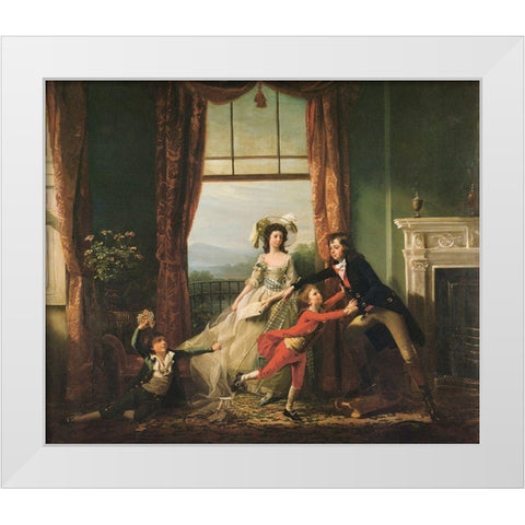 The Sitwell Children, 1787 White Modern Wood Framed Art Print by Copley, John Singleton