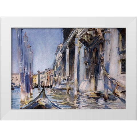 View of the Grand Canal, 1904 White Modern Wood Framed Art Print by Sargent, John Singer