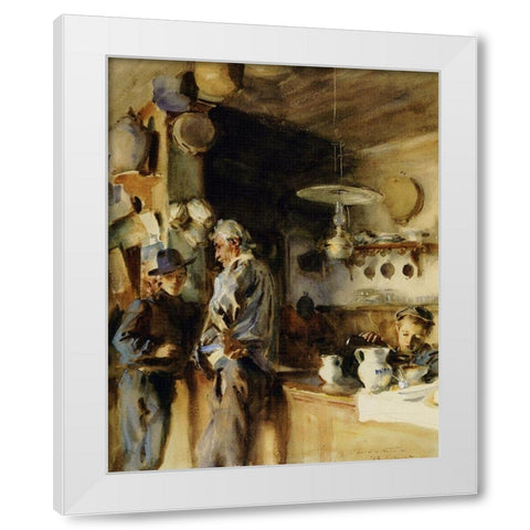 Wineshop, 1903 White Modern Wood Framed Art Print by Sargent, John Singer