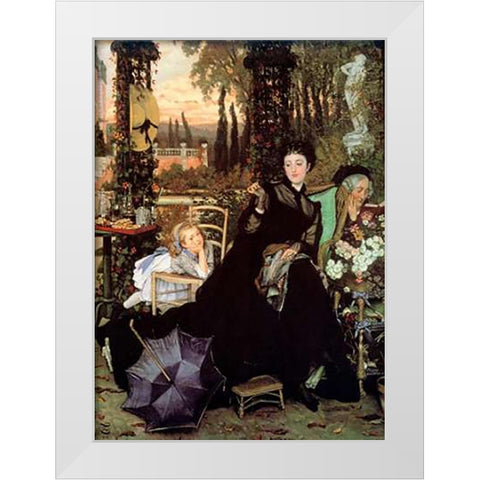 The Widow White Modern Wood Framed Art Print by Tissot, James