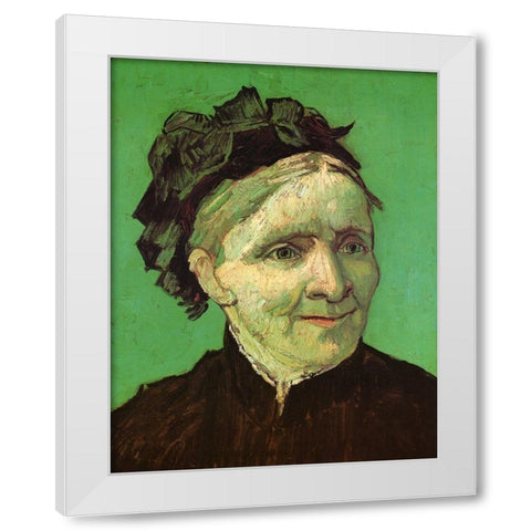 Artists Mother White Modern Wood Framed Art Print by Van Gogh, Vincent