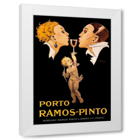 Porto Ramos White Modern Wood Framed Art Print by Vincent, Rene
