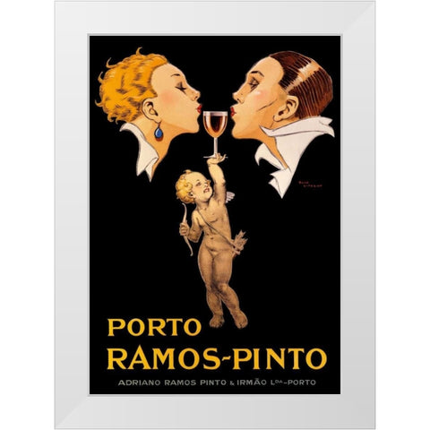Porto Ramos White Modern Wood Framed Art Print by Vincent, Rene