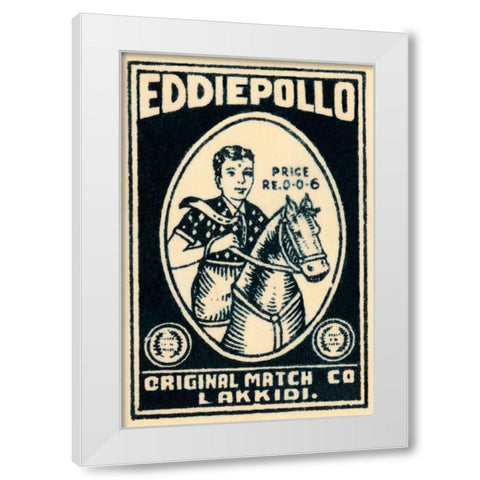 Eddie Pollo White Modern Wood Framed Art Print by Phillumenart