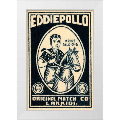 Eddie Pollo White Modern Wood Framed Art Print by Phillumenart