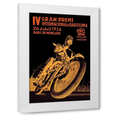 4th International Barcelona Grand Prix White Modern Wood Framed Art Print by Unknown