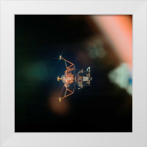Eagle the Apollo 11 Lunar Module, 1969 White Modern Wood Framed Art Print by NASA