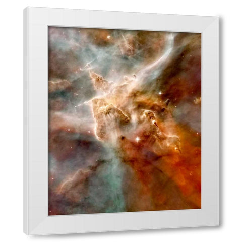Carina Nebula White Modern Wood Framed Art Print by NASA