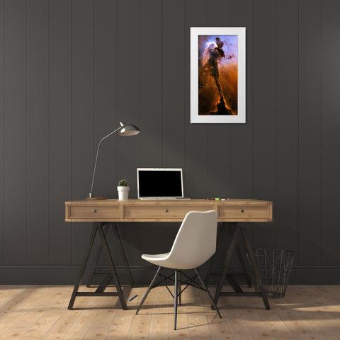 Stellar Spire in the Eagle Nebula White Modern Wood Framed Art Print by NASA