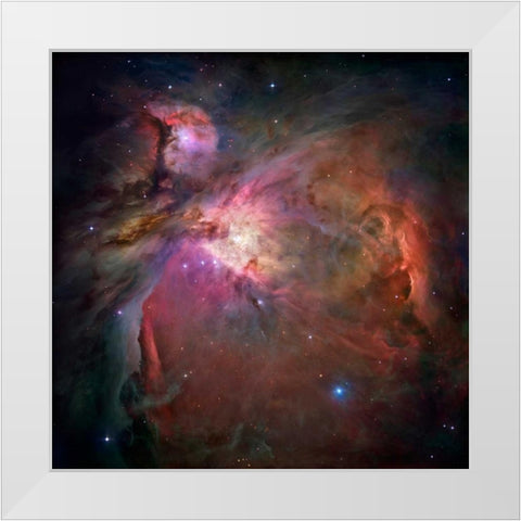 Orion Nebula White Modern Wood Framed Art Print by NASA
