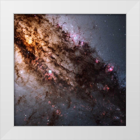 Star Birth in the Active Galaxy Centaurus A White Modern Wood Framed Art Print by NASA