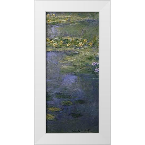 Water Lilies (Nympheas) IV (right) White Modern Wood Framed Art Print by Monet, Claude