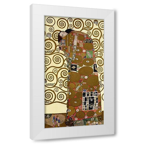 The Stoclet Frieze (right) White Modern Wood Framed Art Print by Klimt, Gustav