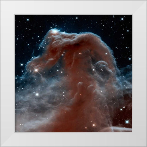 Horsehead Nebula, Infrared View White Modern Wood Framed Art Print by NASA