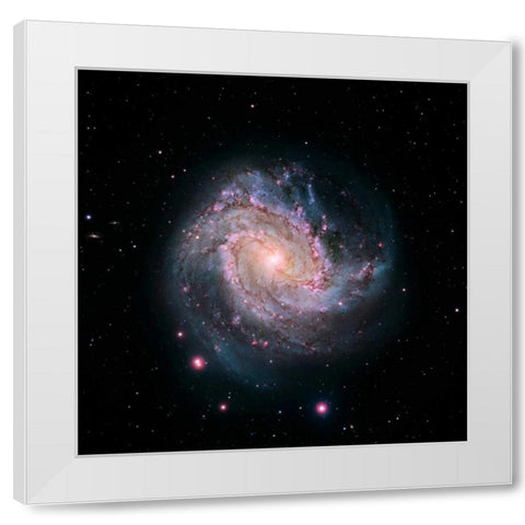 M83 - Spiral Galaxy - Hubble-Magellan Composite White Modern Wood Framed Art Print by NASA