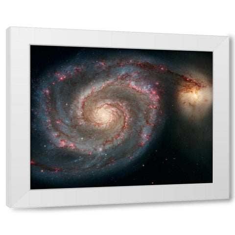 M51 - The Whirlpool Galaxy White Modern Wood Framed Art Print by NASA